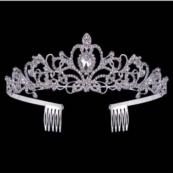 Tiara Crown Crystal tekojalokivi (hopea, 1 kpl)