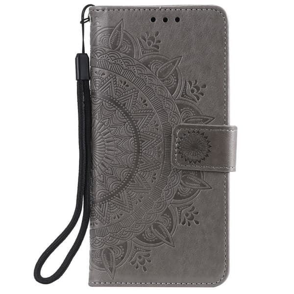 Samsung Galaxy S21 - Mandala Lommebokdeksel - Grå Grå_xx Grey Gray