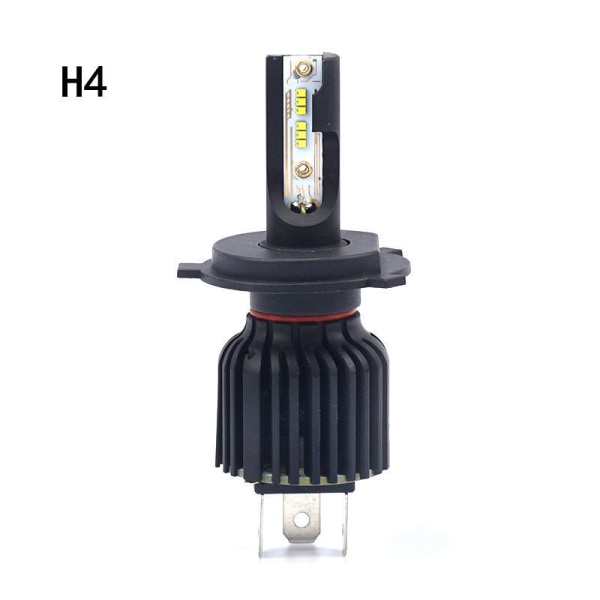 H4 LED-lampa, 38W 3800Lm vit bil- och motorcykelstrålkastare Ip65 Vattentät Extremt ljus, automatisk ersättningslampa för halogen- och xenonsatser