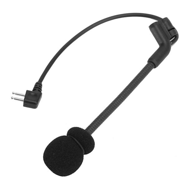Svart Z Tactics Mikrofon MIC 2-pin för Comtac II H50 Brusreducerande Headset Klart Ljud++