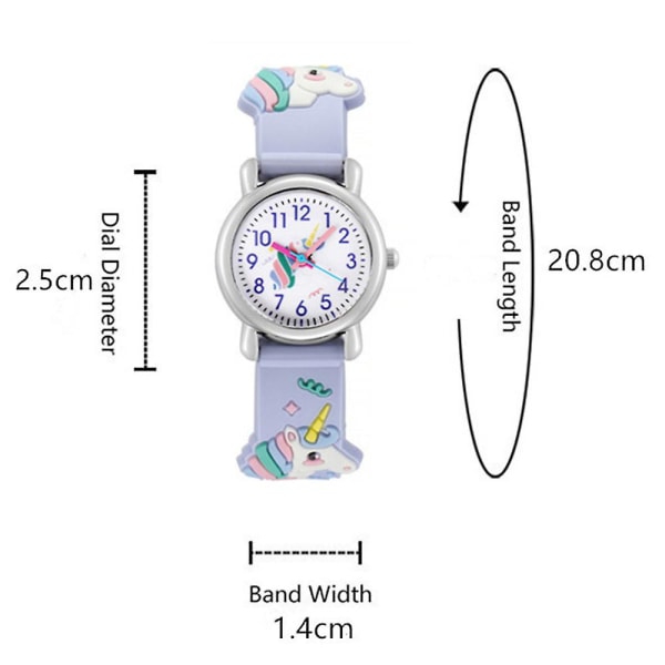 Kinderen Unicorn Cartoon Horloge Cute Quartz Horloge Verjaardagscadeaus