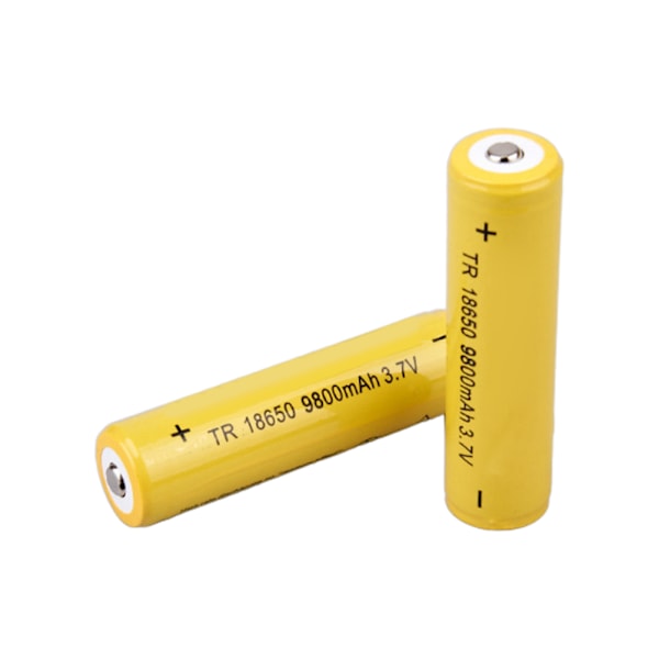 4 stk. 3,7V Volt 9800mAh Lithium-Ion Batterier 18650 Genopladelige Batterier til Lommelygter Hovedlamper