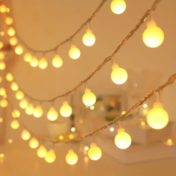 LED-valosarja palloilla, 6m 40 valoa