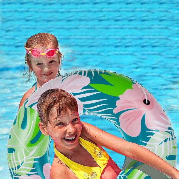 Uppblåsbara poolflottor, 35,4 tums simring, medelstor simtub för barn och vuxna