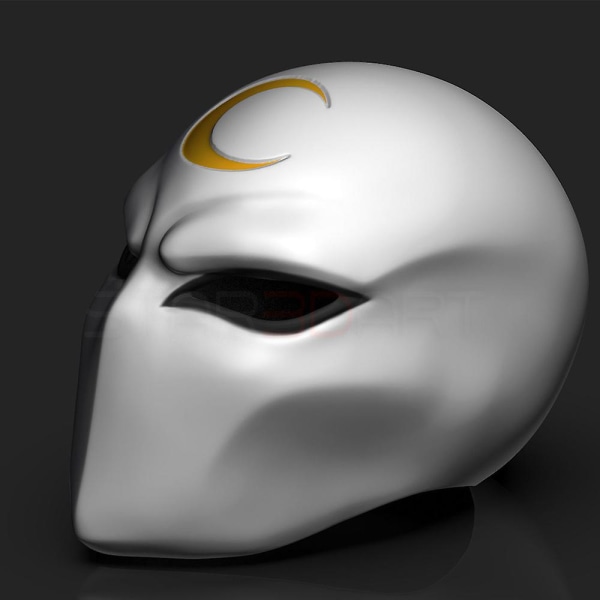 Moon Knight Marvel sankarielokuva samoilla päähineillä rekvisiitta Moon Knight malli Cosplay Mask-platina Moon Knight