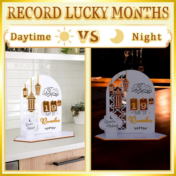 Ramadanin Adventi-kalenteri, Ramadanin Koristeet Kotiin, Akryylilaskentakalenterit Ramadan