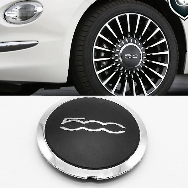 133 mm hjulkapsel til Fiat 500, sølvfarvet