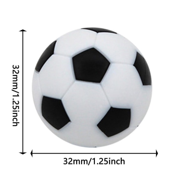 Bordfodbold 6 stykker Bordfodbold 32 mm Mini fodbolde Erstatning for fodbold bordspil tilbehør