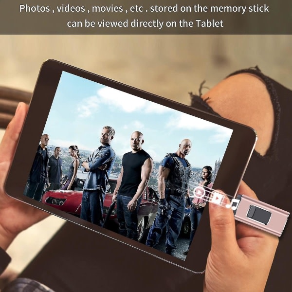 USB Flash Drive Photo Stick for telefon Memory Stick ekstern lagring USB 3.0 Thumb Drive Pink