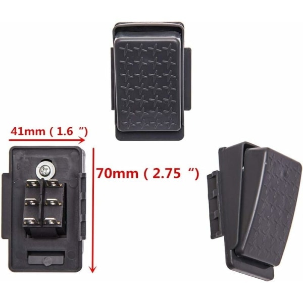 Legetøjsbil Accelerator Pedal Kontrol Switch - Sort 6-polet