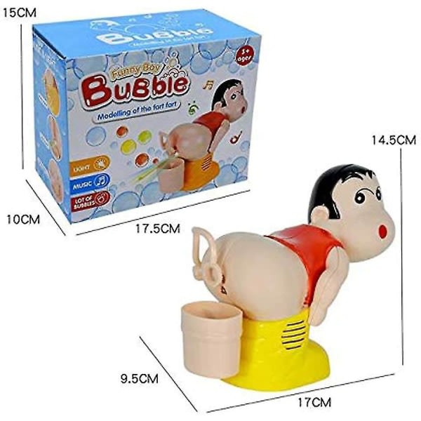 Bubble Maker Toy, The Funny Music Automatisk Speed ​​Bubble Blower- Boy Stick Blower med LED-blinkende lys Boblemaskin Enkel å bruke