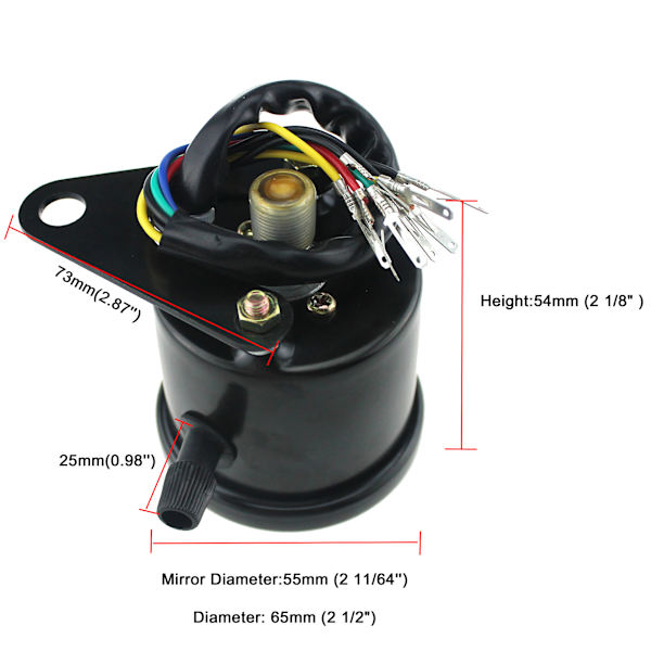 Moottoripyörän nopeusmittari 12V matkamittari LED-ilmaisimella Dual Speed Meter
