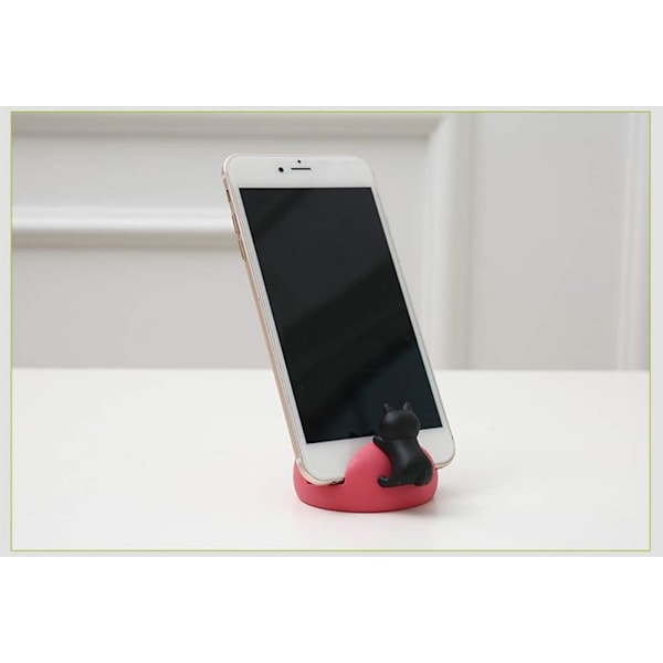 Söt Mobiltelefonhållare Djur Kitty Cat Resin Smartphone Tablet Stativ för Skrivbord Heminredning
