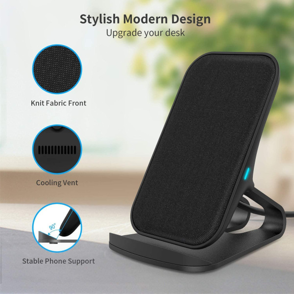 Wireless charger, 10W wireless charging station, dual coil