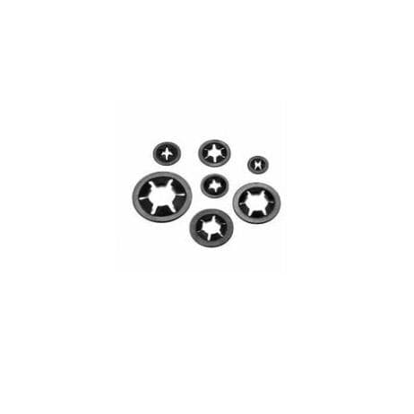 （AZC）340 Starlock-bricka, - M3/M4/M5/M6/M8/M10/M12, Svart