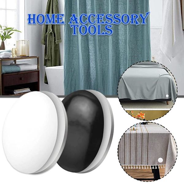 1/10. magneettiset verhotangot vedenpitävä suihkuverho Magn white 1pc