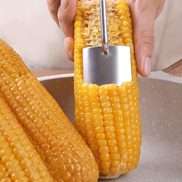 Majsskærer i rustfrit stål, ubesværet kernefjerner, høj effektivitet Corn Sheller Shovel-2PCS