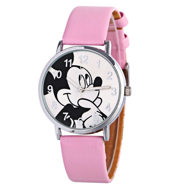 Søt tegneserie Mickey Mouse barneklokke Fashion Quartz klokke