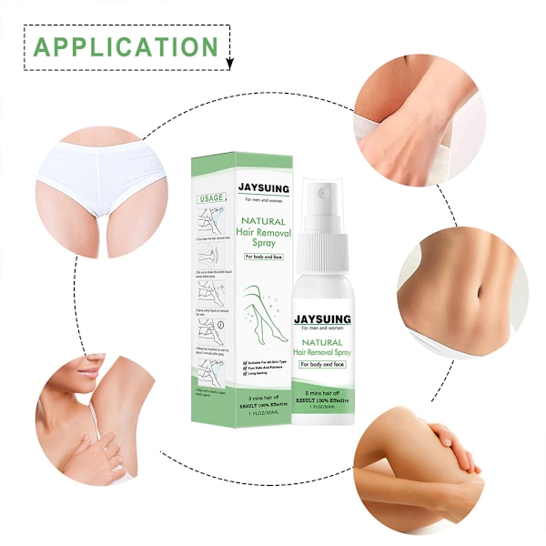 Hellävarainen karvanpoistosuihke puhdistavalla vaikutuksella 30ml