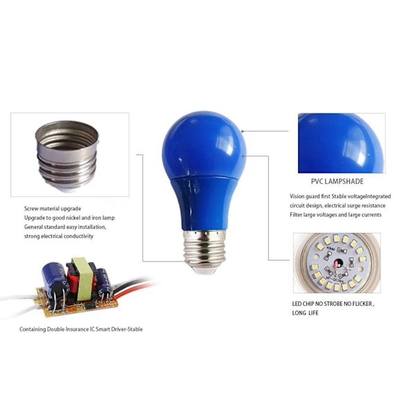 LED-pære A60 Rød E27 Red Red E27-E27