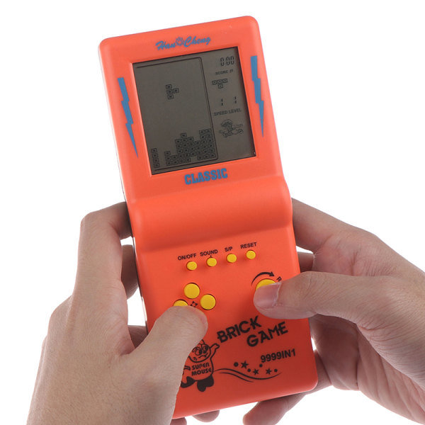 Klassisk stor LCD klassisk håndholdt spil hine mursten spil til børn Tilfældig farve Onesize
