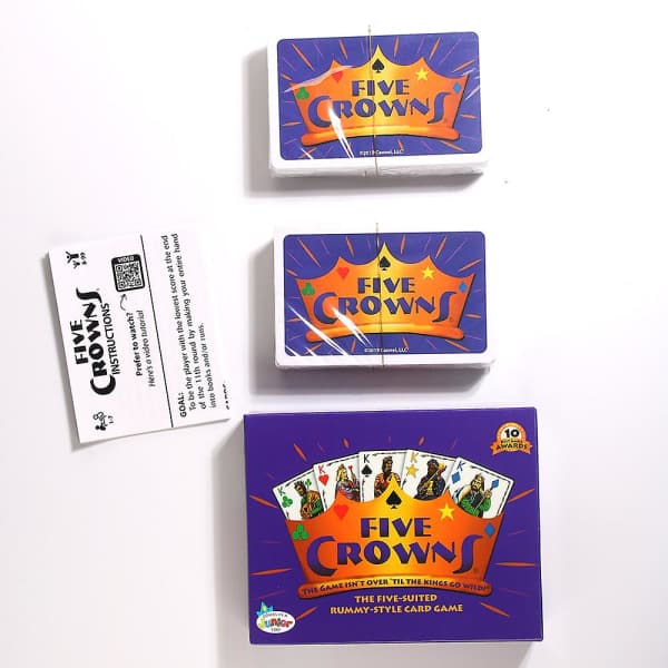 Five Crowns -korttipeli, klassinen hauska perhejuhlapeli, Rommi-tyylinen pokerilautapeli
