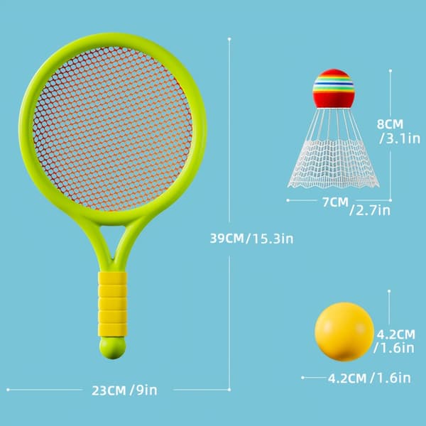Pedagogiskt tennisracket utomhus Yellow+Blue