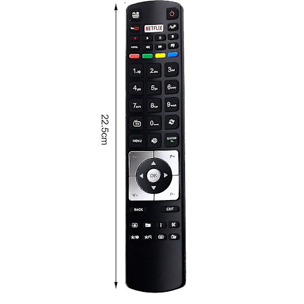 Ny Ersättningsfjärrkontroll för Hitachi TV-fjärrkontroll Rc5118 med Netflix Youtube för alla Hitachi Telefunken TV - Ingen installation behövs [db]