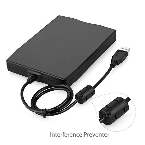 USB 2.0 Diskettstation Portabel 3,5-tums Extern Diskettstationsläsare och Ultratunn Design för PC Laptop