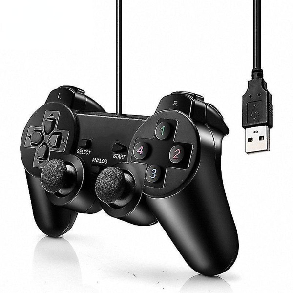 Pc-håndtak til kablet spillkonsoll Gamepad Datakontroller Usb-kontrollpanel
