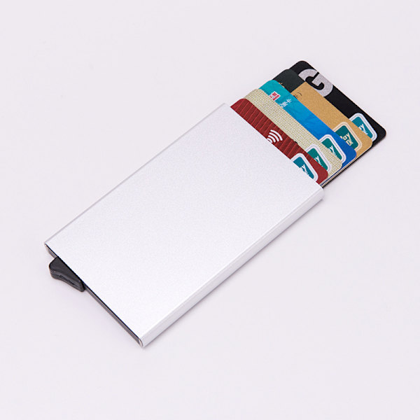 Pop-up kortfodral med RFID-signalblockering sliver