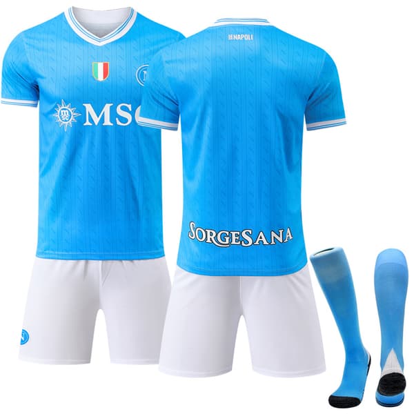 2526 Napoli Børne- og Voksenfodboldtrøje Sæt No.19 Højlund M M