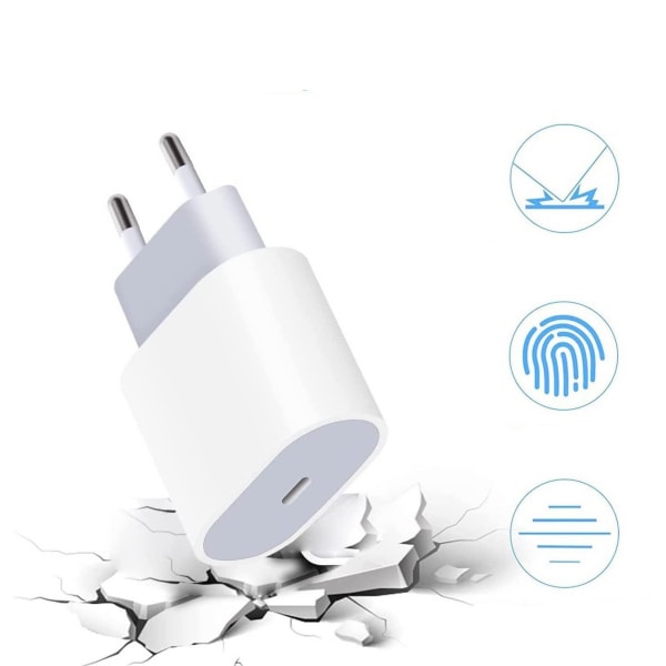 iPhone-oplader, 20W til iPhone 14/14 Plus/11/12/12Mini/13/iPad osv.