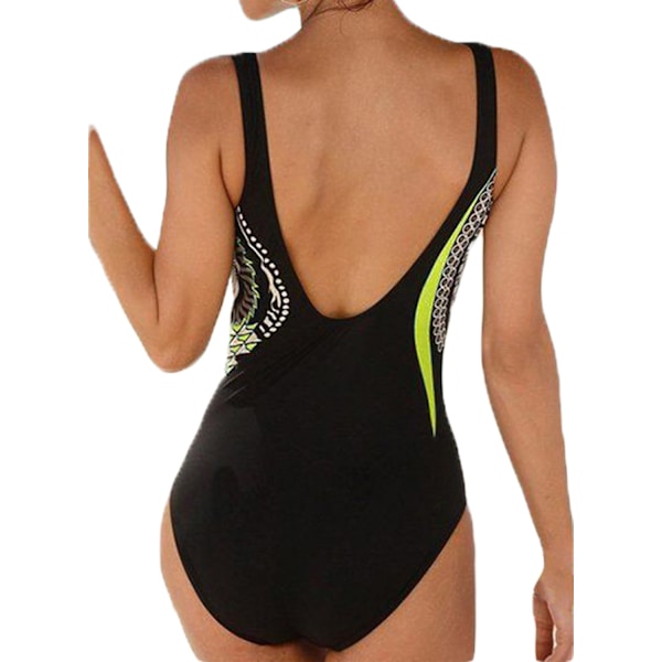 Dam badkläder enfärgad badkläder Boho magen kontroll badkläder badkläder (XL/UK20-22)