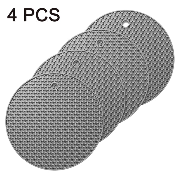 Set 4 silikonista valmistettua patamattoa - pyöreät ruukunpidikkeet