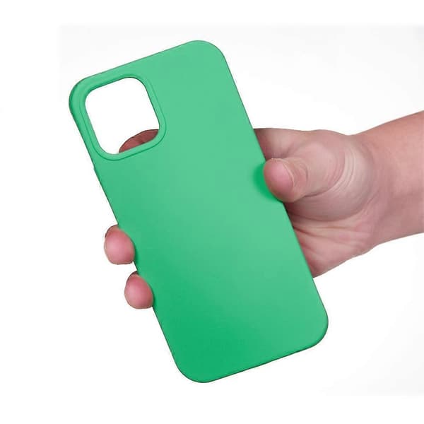 Flytende silikon beskyttelsesdeksel til iPhone 13 mini - Multicolor Green
