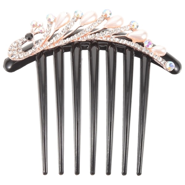 Pearl Hair Side Comb Hiuskampa Clip Häähiustarvikkeet Koristekampa (10,5x10cm)
