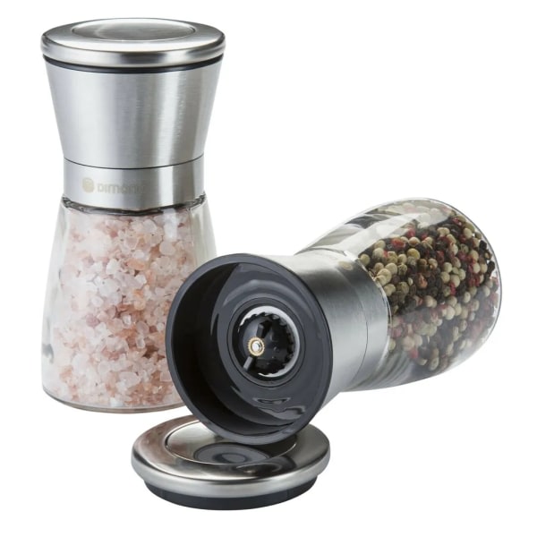 Kryddkvarn Pepparkvarn Saltkvarn Manuell pepparkvarn i glas och rostfritt stål med keramisk kvarn