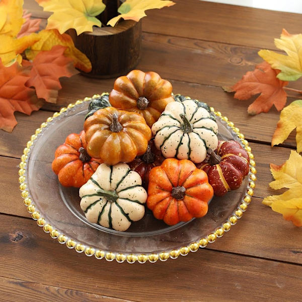 Mini keinotekoinen Halloween-kurpitsa sisustus simulointi vihannes Dark orange 1