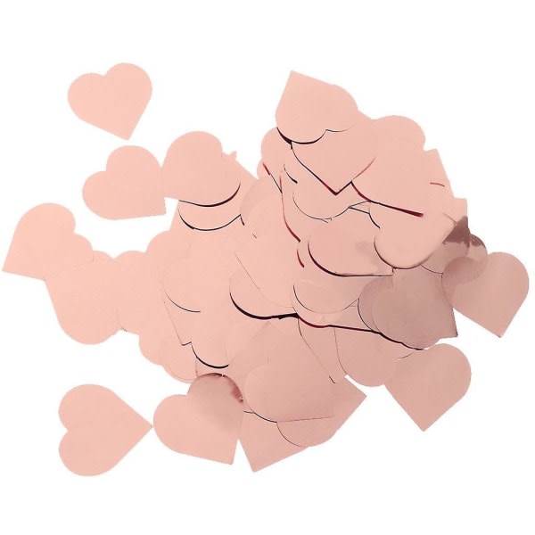 25g Metallinen Heart Confetti Sprinkles Hääsisustus 2,5 cm ruusukulta