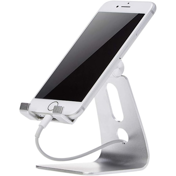 Justerbart mobiltelefonstativ för iPhone och Android, Silver