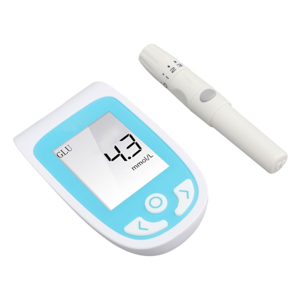 3 i 1 Blodsukkermåler Automatisk Sugning Præcis 0,8ul LCD Display Kolesterol Urinsyre Måler til Mænd Kvinder
