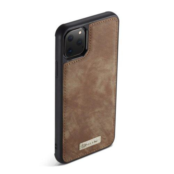 brun - caseMe 008 iphone 11 pro - pungetui med 8 kortspor
