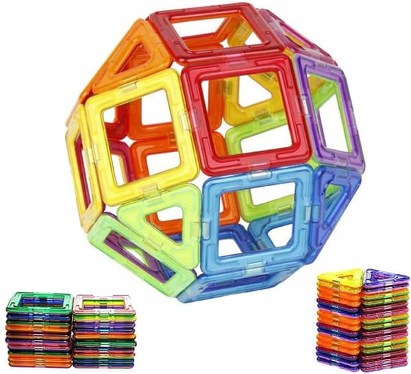 Magnetic Building Blocks, Designer Construction, Educational 40 pcs multifärg multicolor