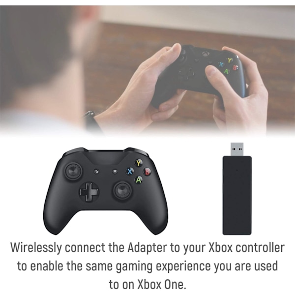 Xbox One Trådløs Modtageradapter til Windows PC Kompatibel med Xbox One/Xbox One S/Xbox One S/Xbox One X/Xbox Elite 2 Controller