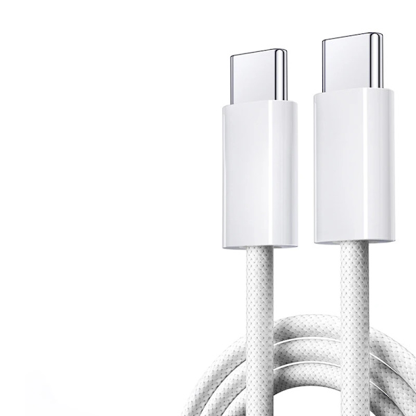 2023 Alkuperäinen USB C -kaapeli iPhone 15 Pro Max iPad PD 65W 45W 25W Turbo -latauskaapeli Type C -pikalataus Samsung S23 S22 -harmaalle Grey 2 m