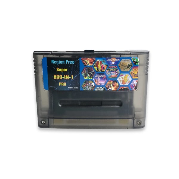Super Multi 800 i 1 Everdrive Game Card Cartridge for SNES 16 Bit USA EUR Japan versjon Videospillkonsoll Gray 2