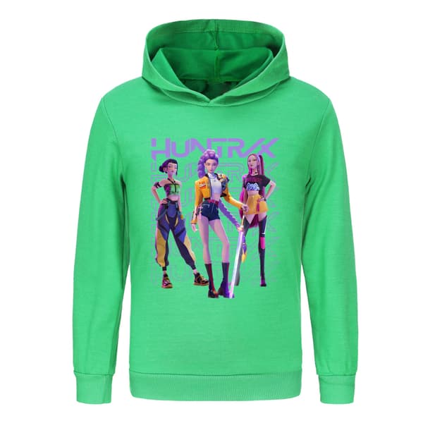 Kpop Demon Hunter børne sweatshirt grøn green 100cm