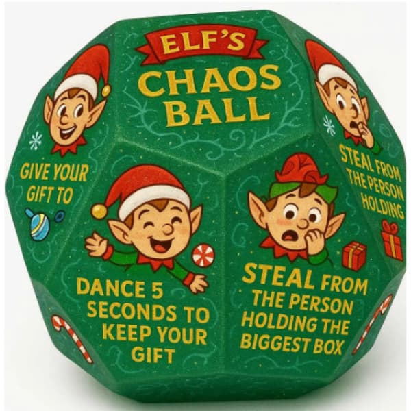 Rolig Julklappsutbytesfest Spel Tärning 3 pack opp