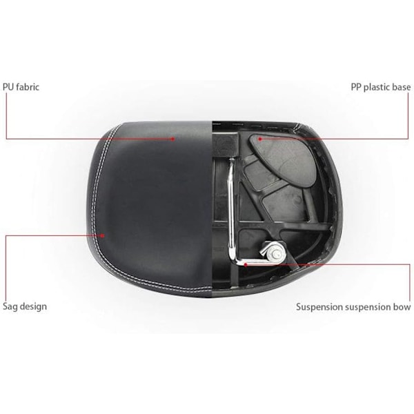 Næsefri, komfortabel bred cykelsadel med polstret Memory Foam pude til de fleste cykler